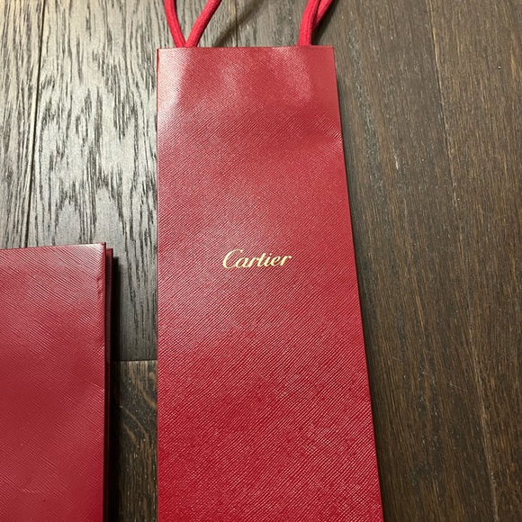 Set of TWO Authentic Cartier Shopping Bags - Picture 3 of 3